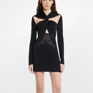 Dion Lee Vertex Twist Mini Black Dress AU10 US6 NWT